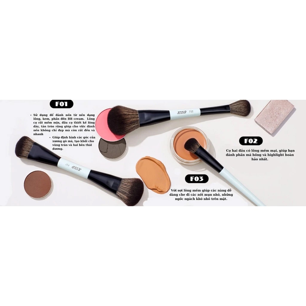 Bộ Cọ Makeup Cá Nhân Cao Cấp  Jessup14-in-10 Duo-End Brush Versatility Collection