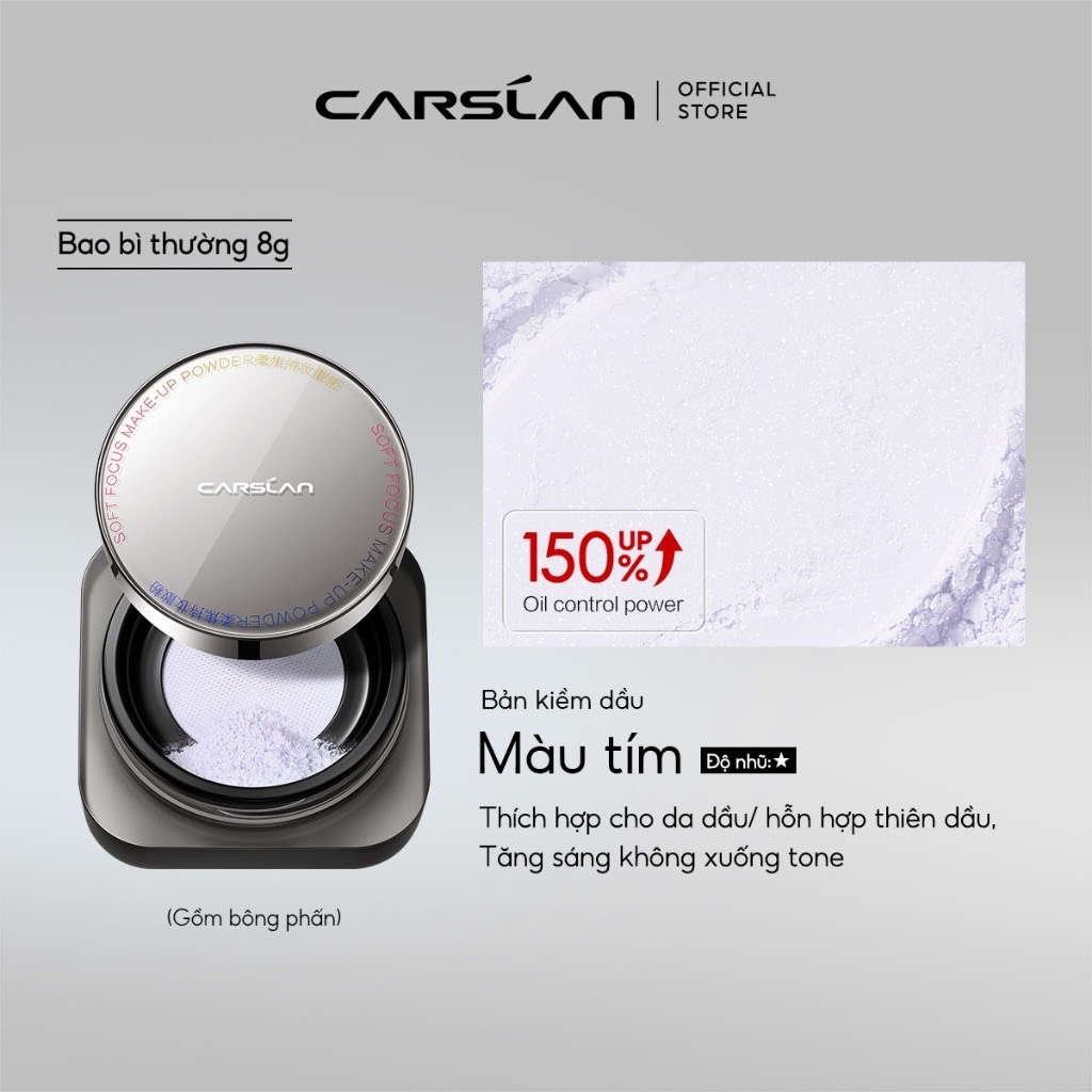 Phấn Phủ Bột Kiềm Dầu Carslan 8g