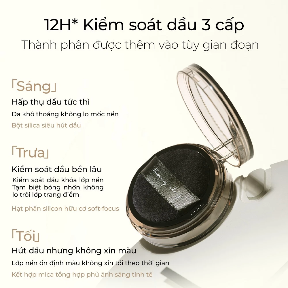 Funny Elves Phấn Phủ Bột Thanh Sương Mịn Màng, Trong Suốt, Kiềm Dầu 12H, Mờ Lì, Không Xỉn Màu 8g