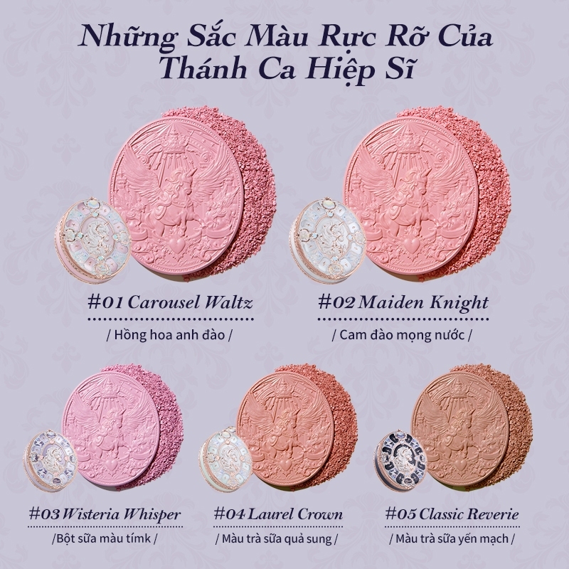 Phấn Má Hồng Hoa Biết Flower Knows Knight Unicorn Satin Blush