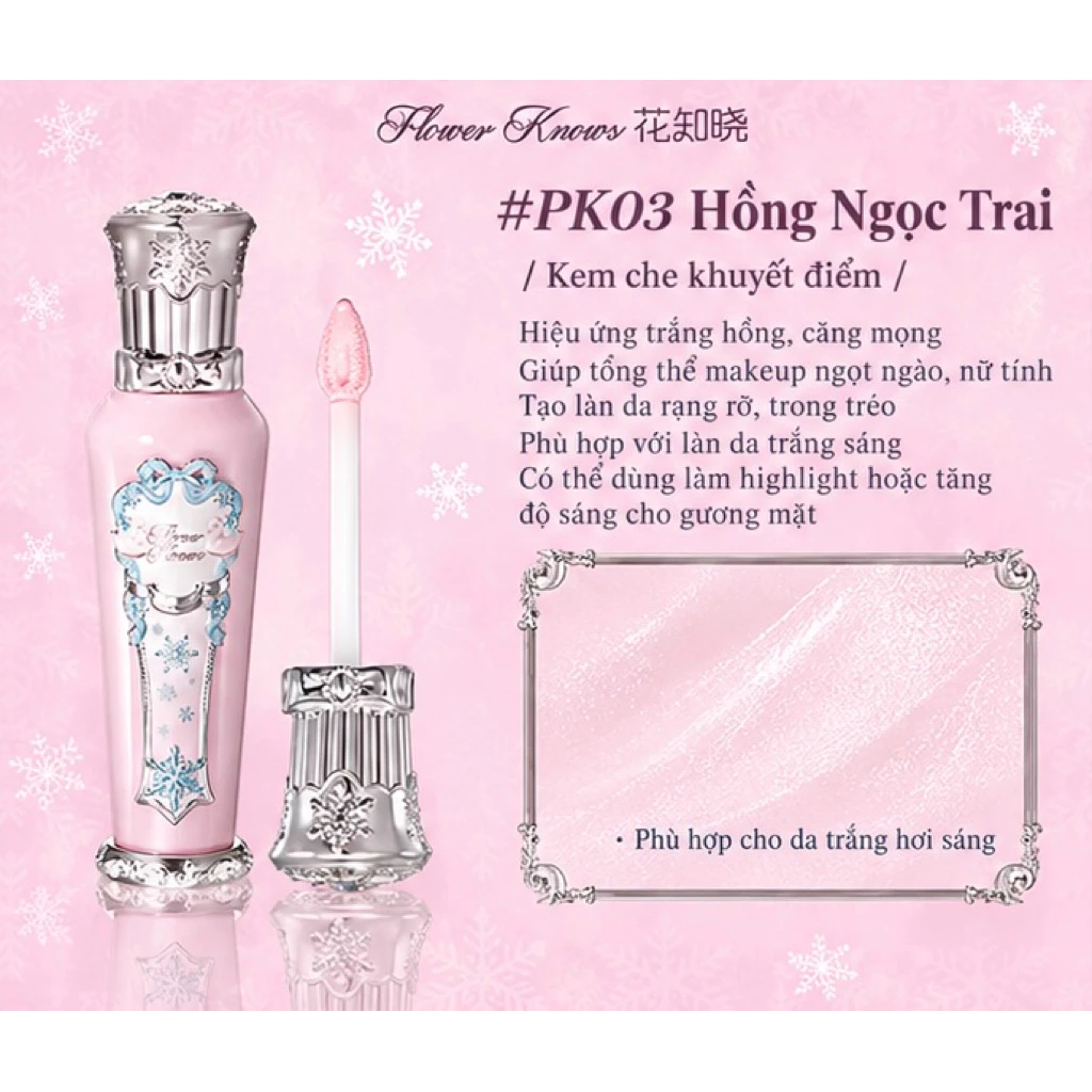 Che Khuyết Điểm Flower Knows Snow White Concealer Liquid