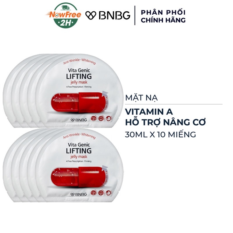 Mặt Nạ Miếng BNBG Dưỡng Ẩm, Hỗ Trợ Dưỡng Trắng, Cải Thiện Làn Da Hàn Quốc (Vitamin A, B, B3, E)