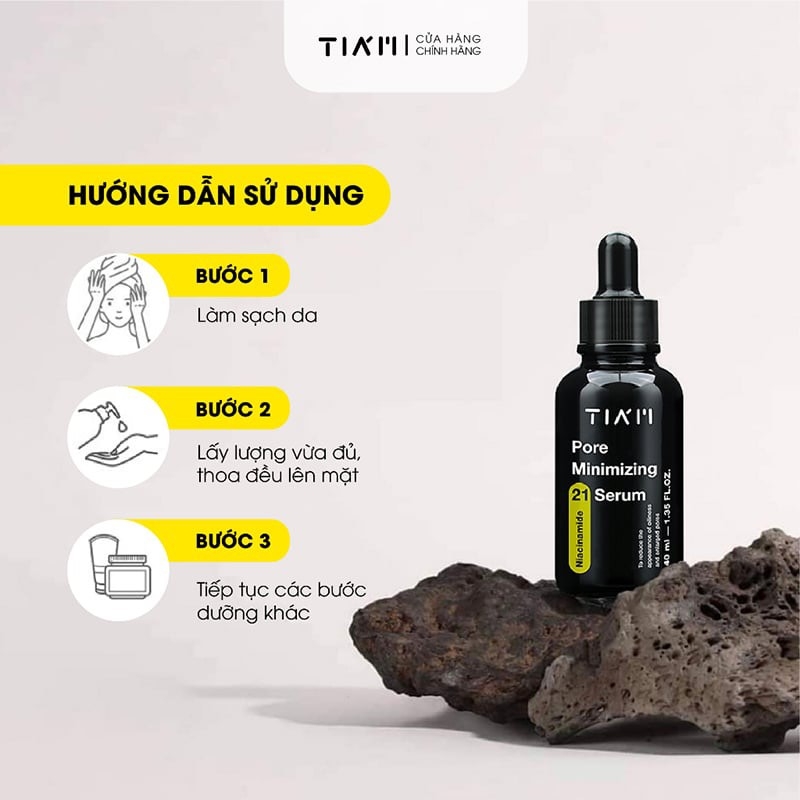 Tinh Chất Serum Thu Nhỏ Lỗ Chân Lông, Kiểm Soát Dầu Nhờn Và Ngừa Mụn Tiam Niacinamide 20% + Zinc 1% Tiam Pore Minimizing 21