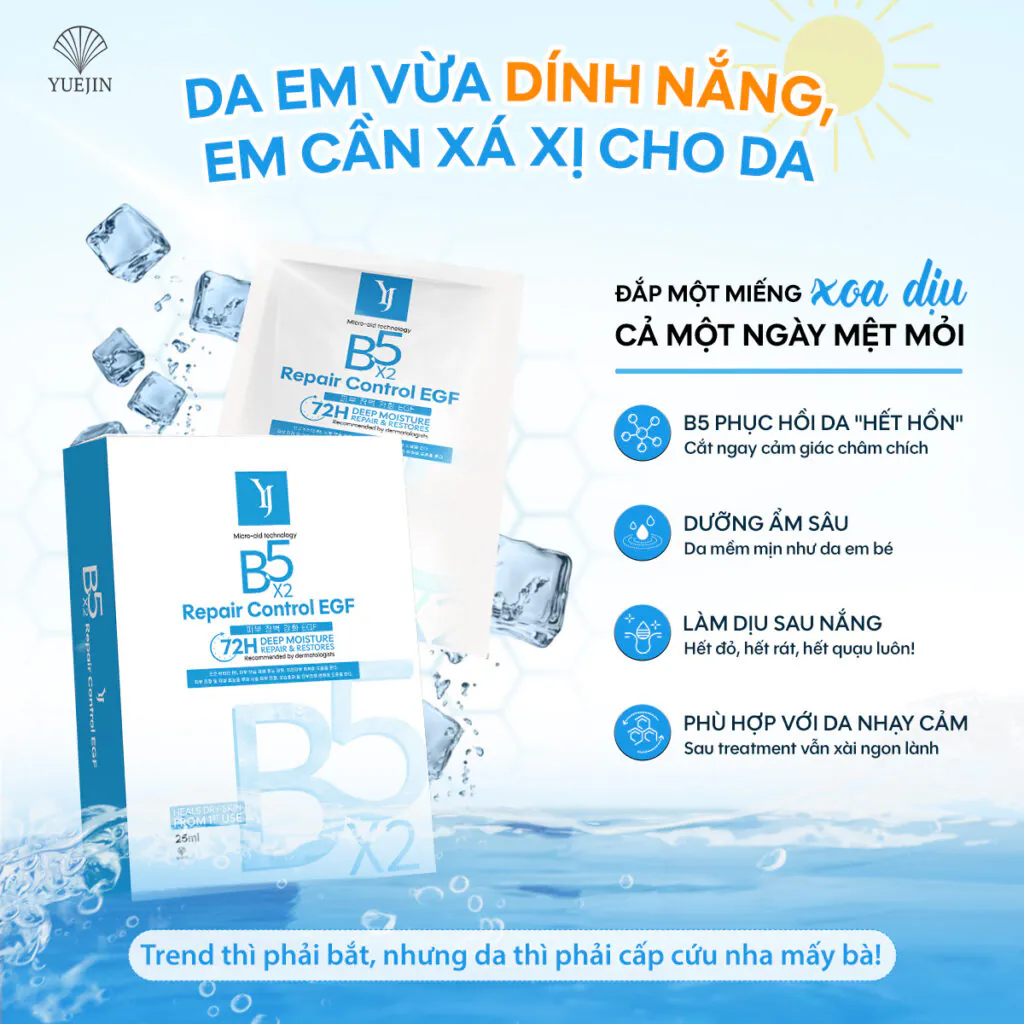 Mặt Nạ Cấp Ẩm Phục Hồi Da Yuejin B5 Repair Control EGF Mask