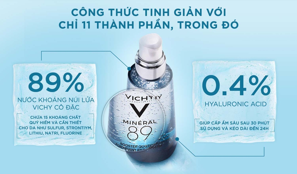 Serum Vichy Dưỡng Chất Khoáng Cô Đặc Vichy Mineral 89 Skin Fortifying Daily Booster