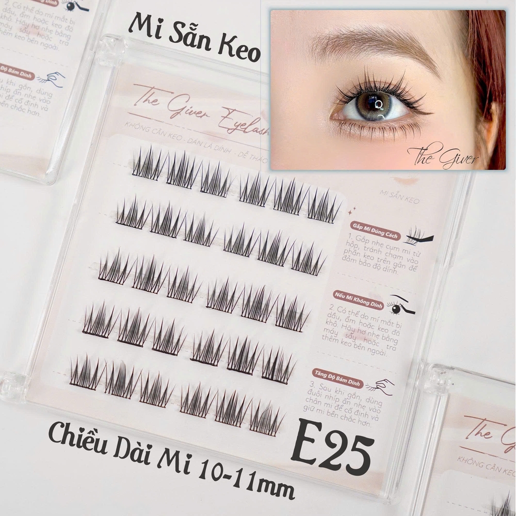 NEW Lông Mi Giả Mi Chùm Sẵn Keo Tự Dính The Giver