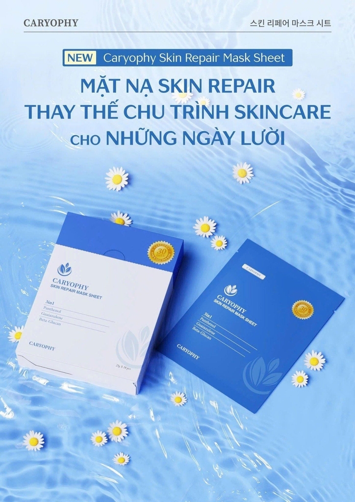 Mặt Nạ Caryophy Phục Hồi Cấp Ẩm Caryophy Skin Repair Mask Sheet 25g