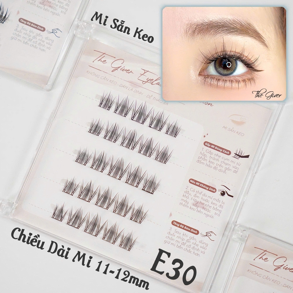 NEW Lông Mi Giả Mi Chùm Sẵn Keo Tự Dính The Giver