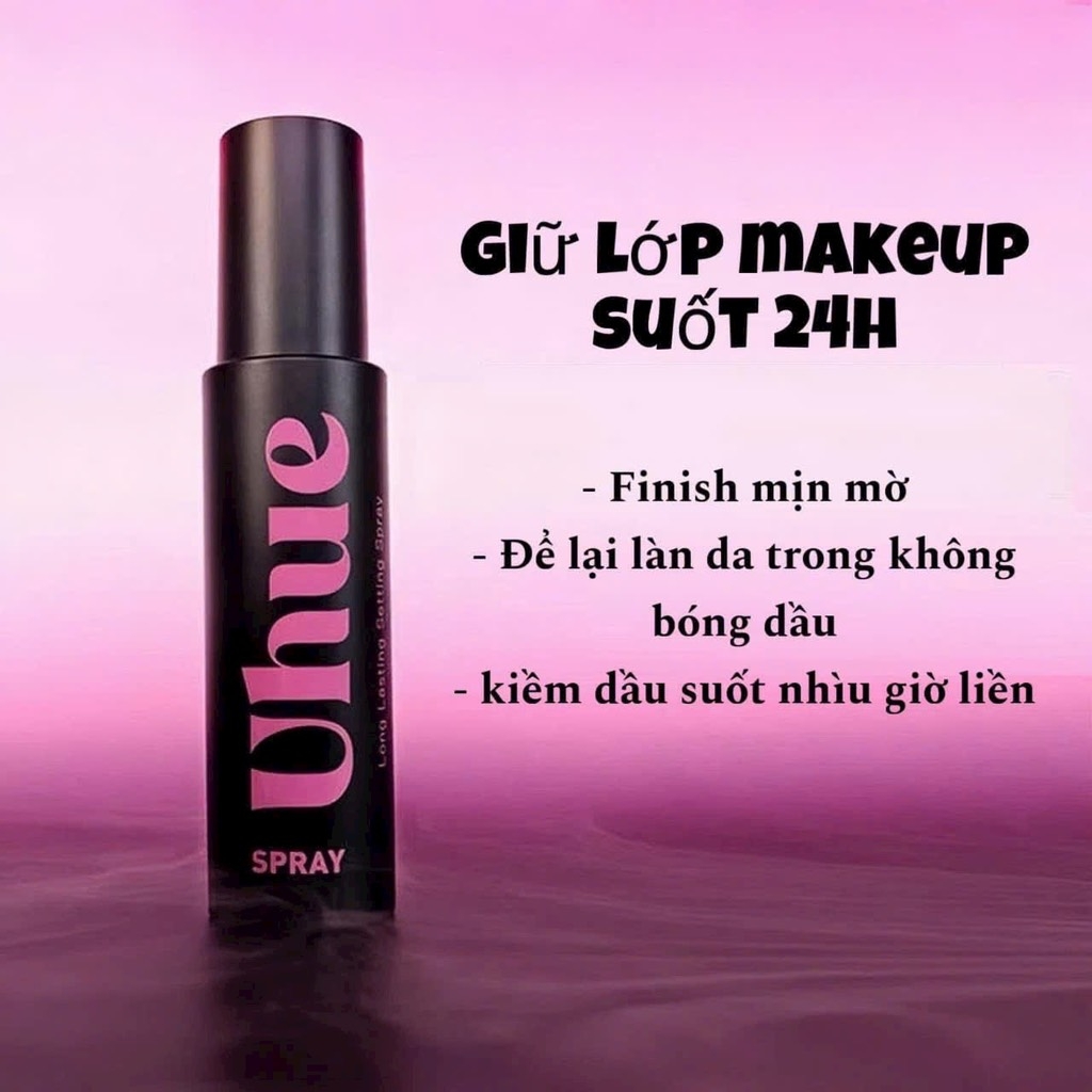 Xịt Khoá Nền Lâu Trôi Lành Tính  UHUE Light Silky Setting Spray Xịt Khoá Makeup