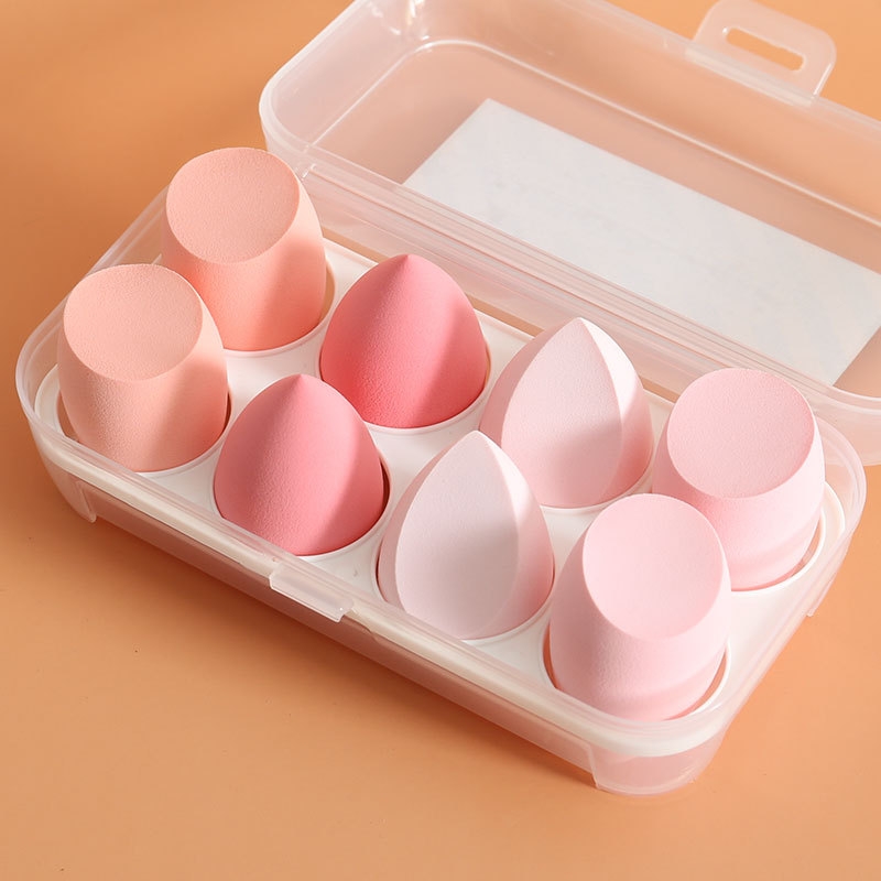 Set Bông Mút Trang Điểm Makeup Hộp Nhựa