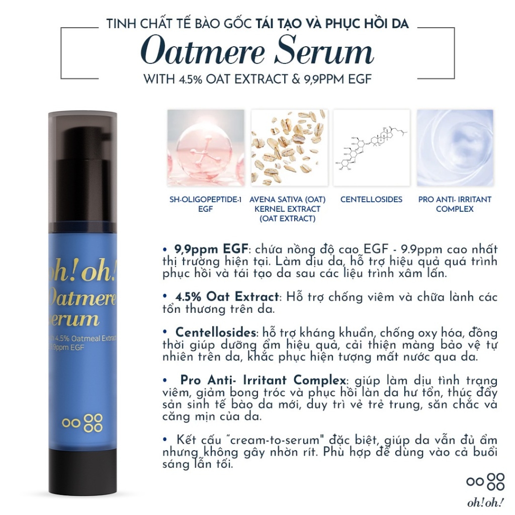 Tinh Chất Phục Hồi Tái Tạo Da Oh! Oh! Oatmere Serum