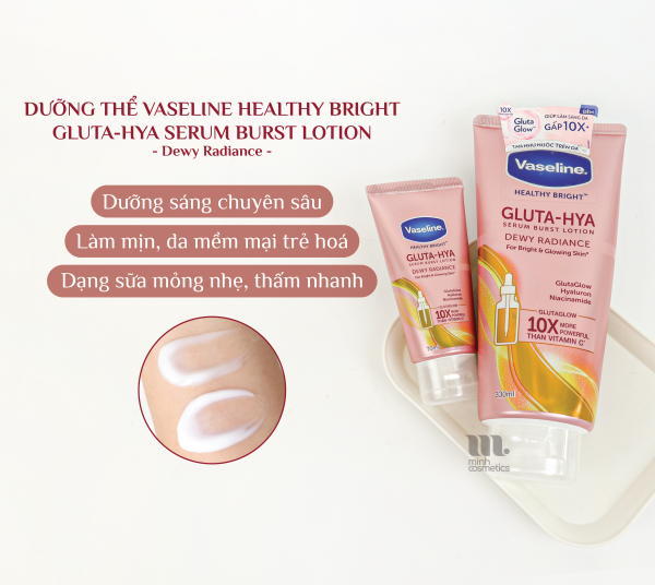 Sữa Dưỡng Thể Vaseline Healthy Bright Gluta HYA Serum 10X