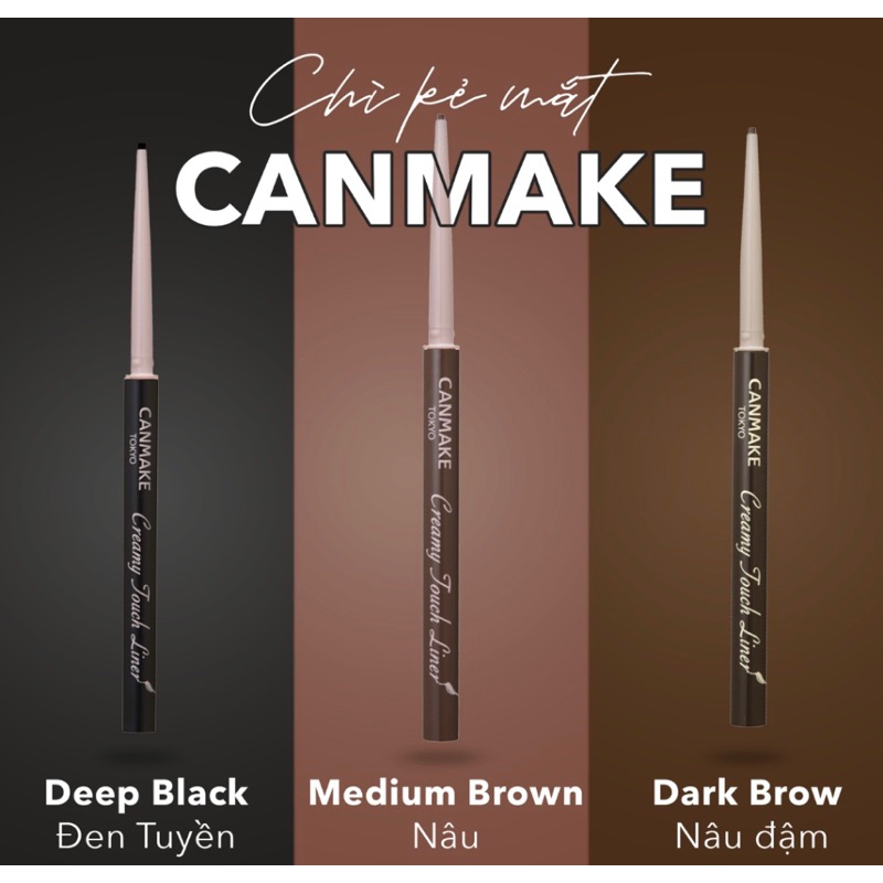 Chì Kẻ Mắt Lâu Trôi Chống Nước Canmake Creamy Touch Liner