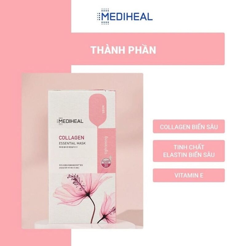 Mặt Nạ Ngăn Ngừa Lão Hóa Da Mediheal Collagen Essential Mask 24ml (Hồng)