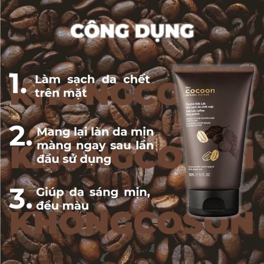 Tẩy Da Chết Mặt Cocoon Cà Phê Đắk Lắk 150ml