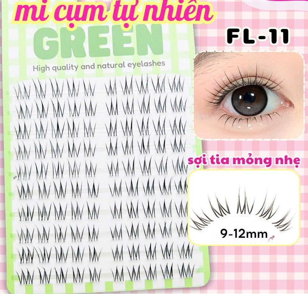 Lông Mi Giả Mi Chùm Chùm Green