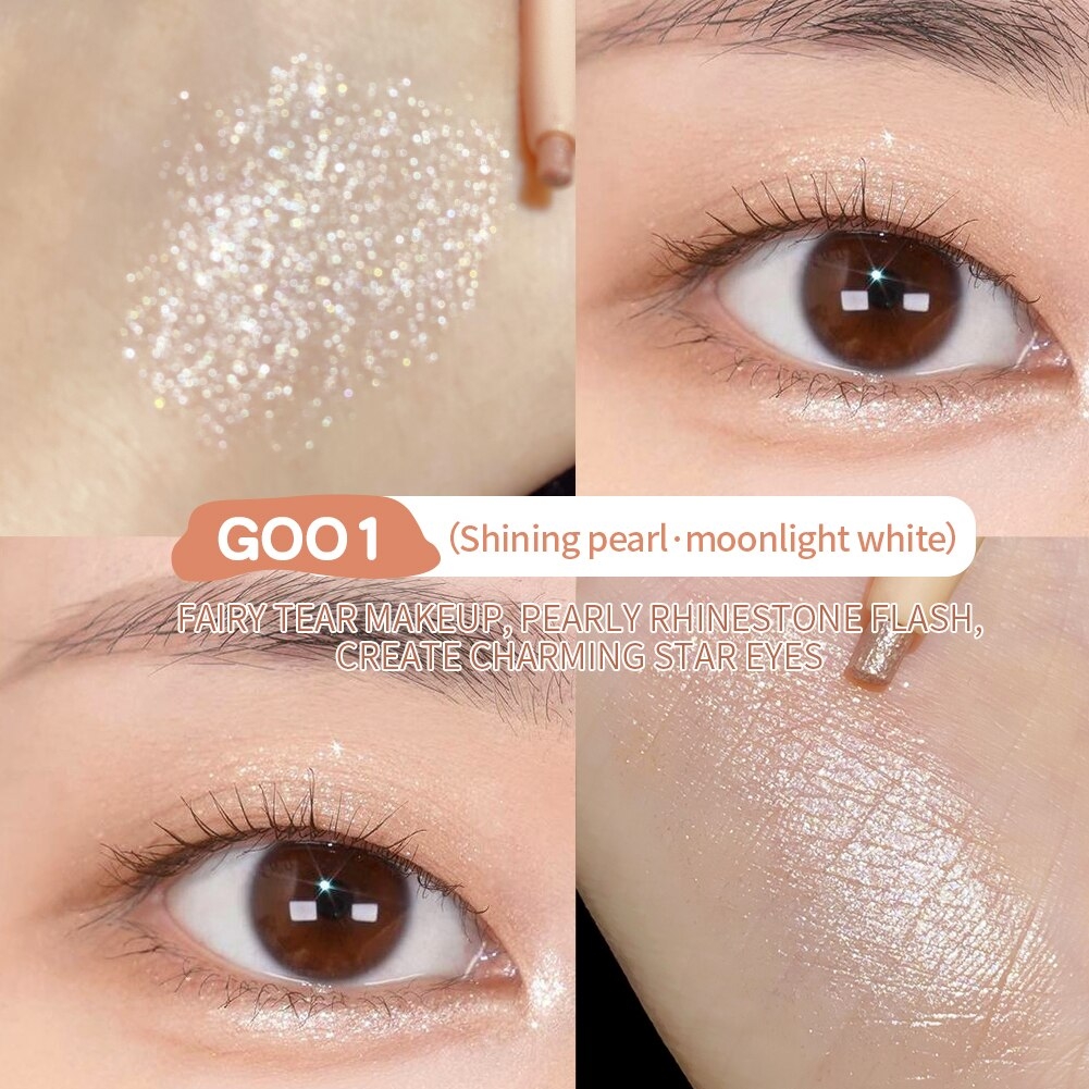 Nhũ Mắt GECOMO Lying Silkworm Pen Glitter High Shine Eyeshadow Pen