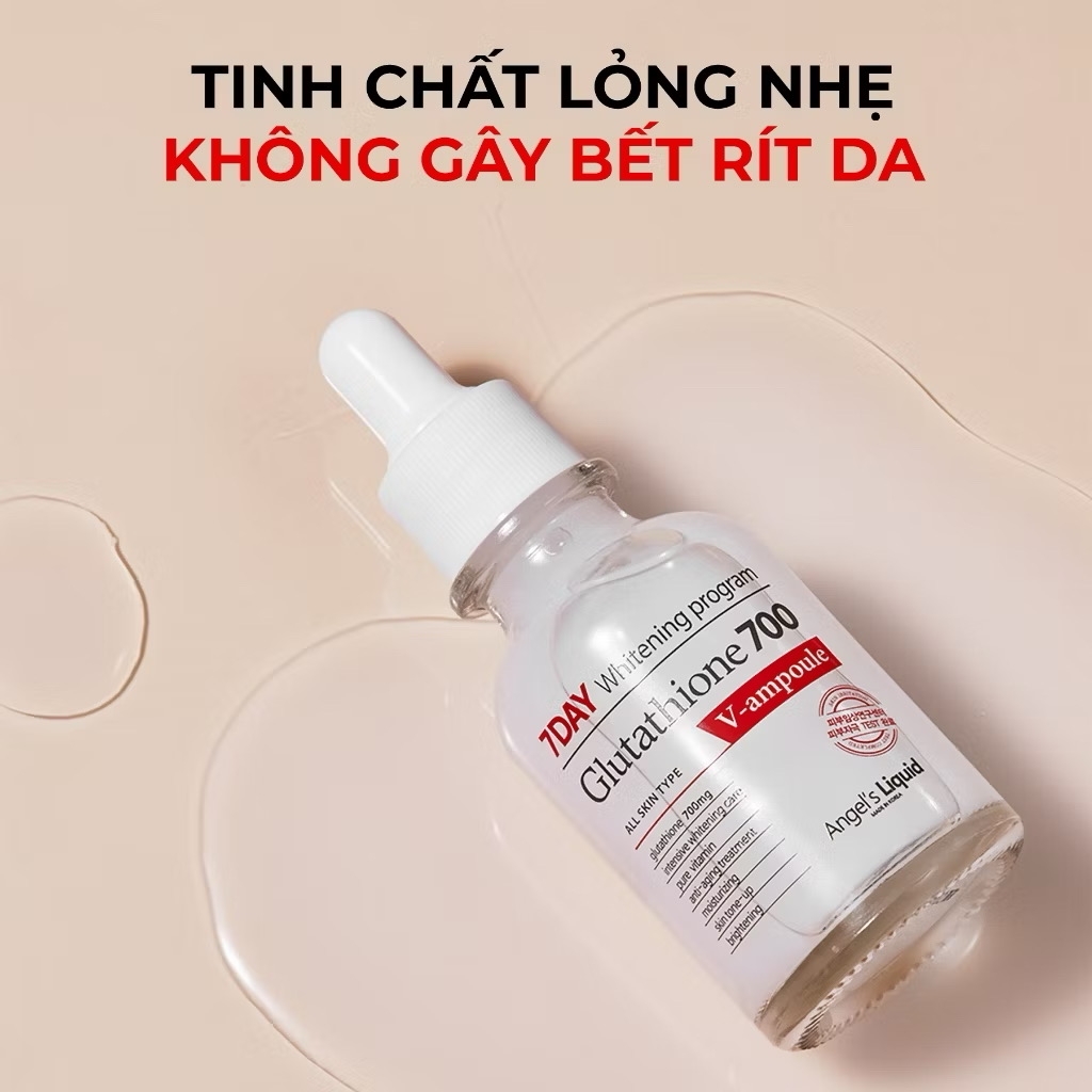 Serum Dưỡng Trắng Da, Cấp Ẩm Đa Tầng Angel's Liquid Glutathione 700mg + 5% HA 7Day Whitening Program