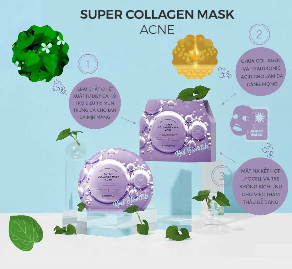 Mặt Nạ Banobagi Super Collagen Mask Wrinkle Improvement & Brightening