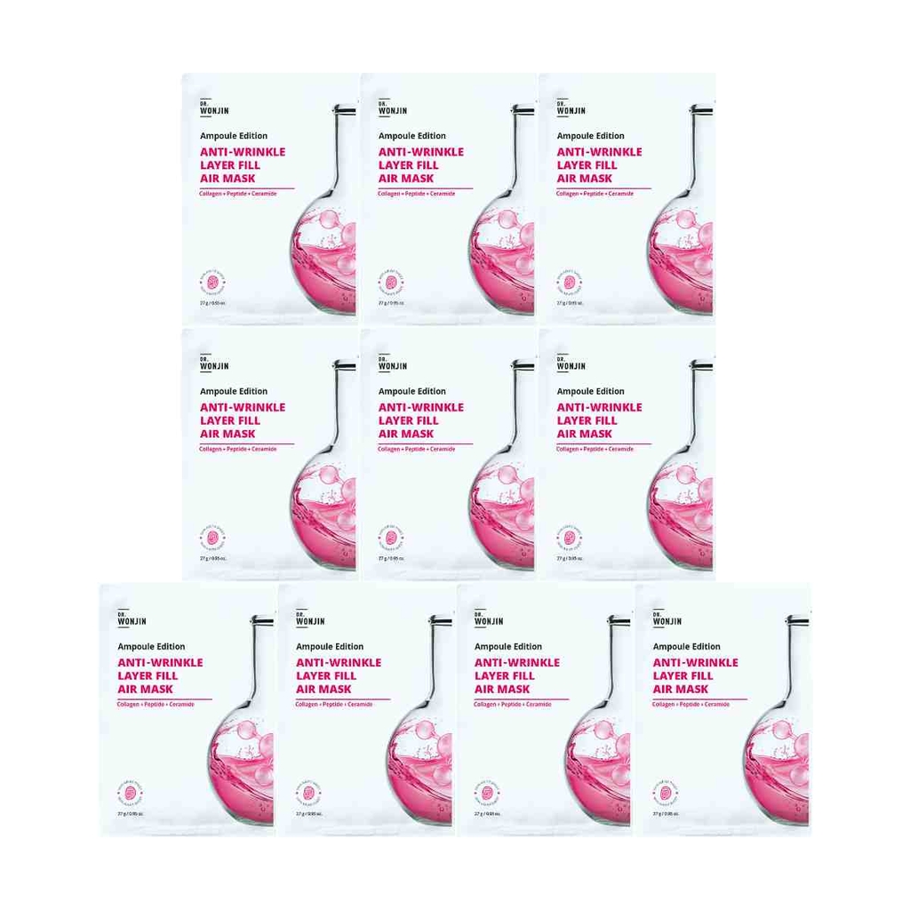 (10 Miếng/Hộp) Mặt Nạ Chống Lão Hóa Dr.Wonjin  Ampoule Edition Anti Wrinkle Layer Fill Air
