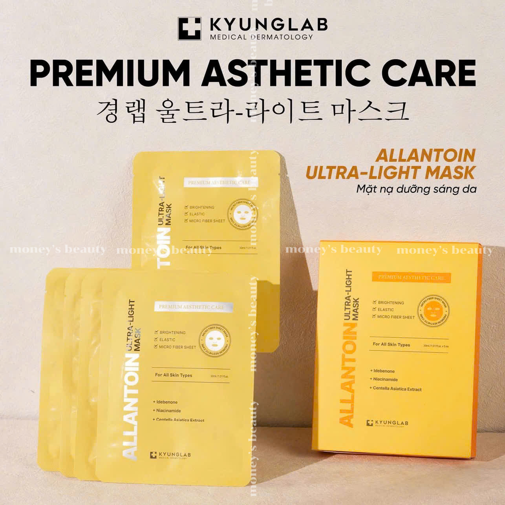 Mặt Nạ Dưỡng Sáng Phục Hồi Kyung Lab Allantoin CiCa Ultra Light Calming Mask (1 Miếng))