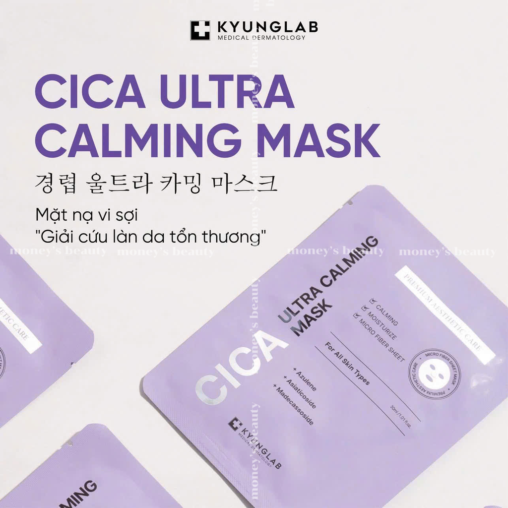 Mặt Nạ Dưỡng Sáng Phục Hồi Kyung Lab Allantoin CiCa Ultra Light Calming Mask (1 Miếng))