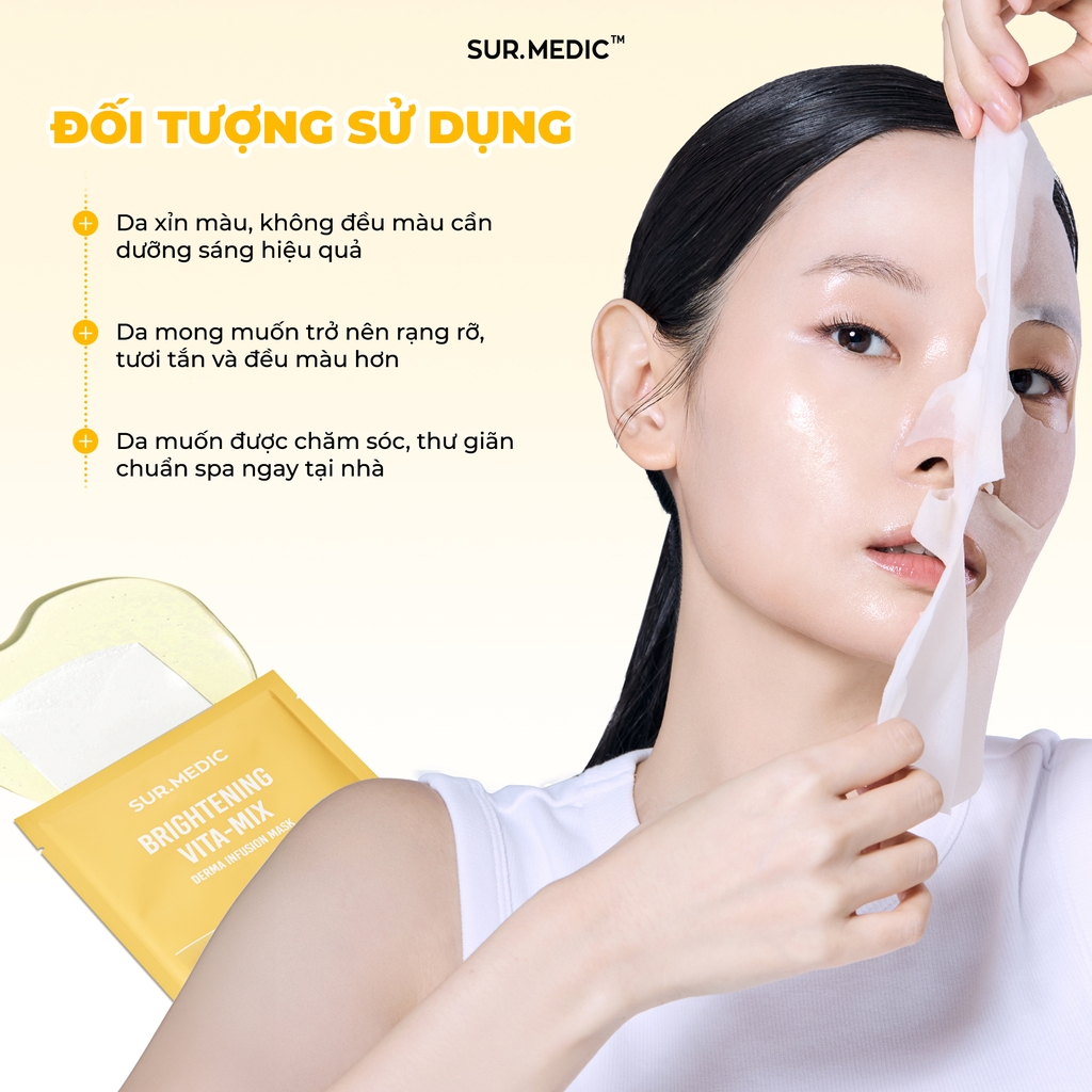 Mặt Nạ Dưỡng Sáng Da Sur.Medic Derma Infusion Mask Brightening Vita-Mix 28g