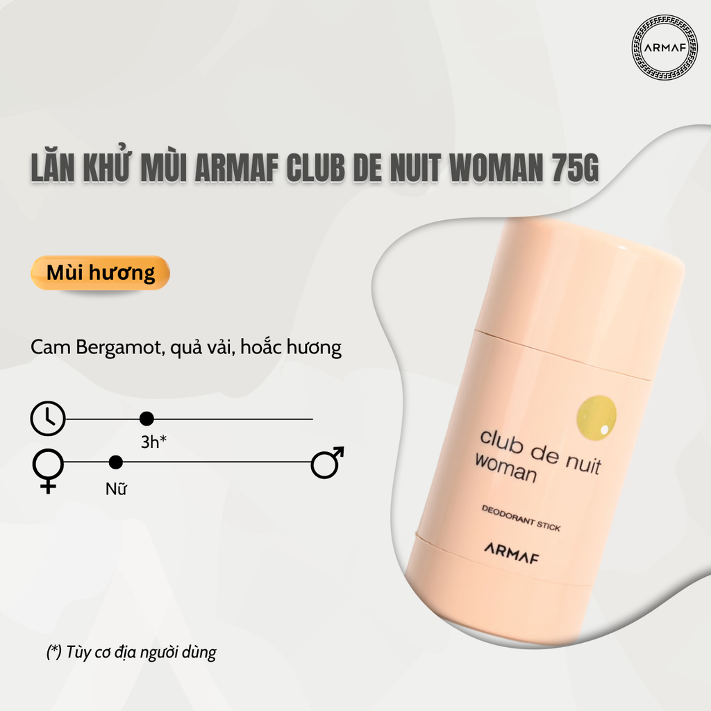 Lăn Khử Mùi Armaf Club de Nuit Woman