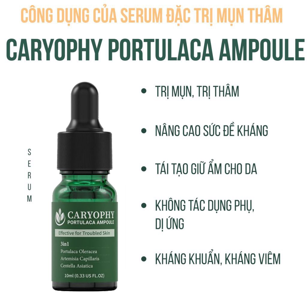 Serum Caryophy Giảm Mụn Mờ Thâm Se Lỗ Chân Lông  Portulaca Ampoule