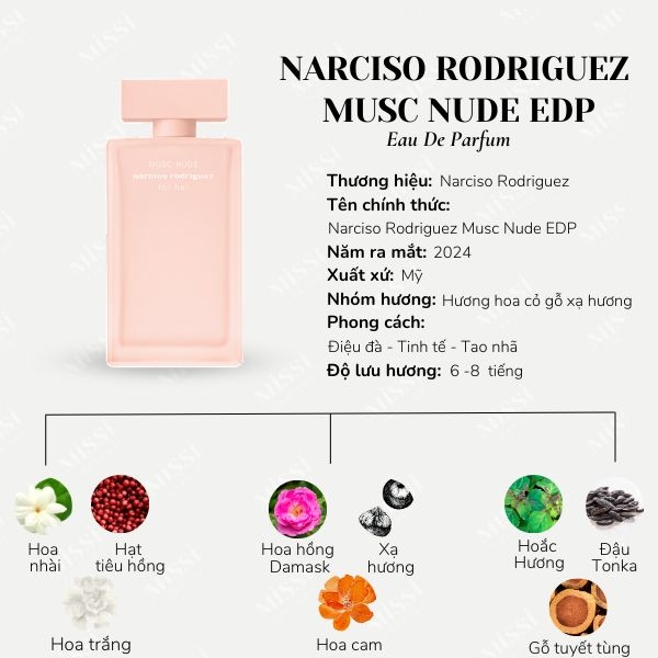 Nước Hoa Nữ Narciso Rodriguez Musc Nude For Her EDP