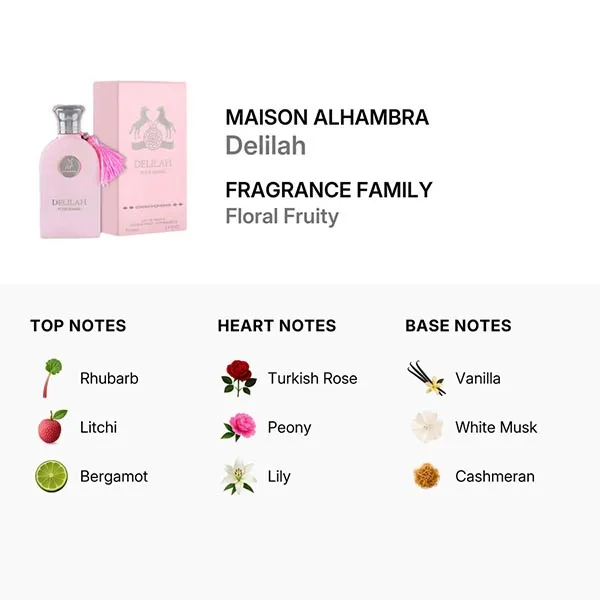 Nước Hoa Nữ Maison Alhambra Delilah EDP