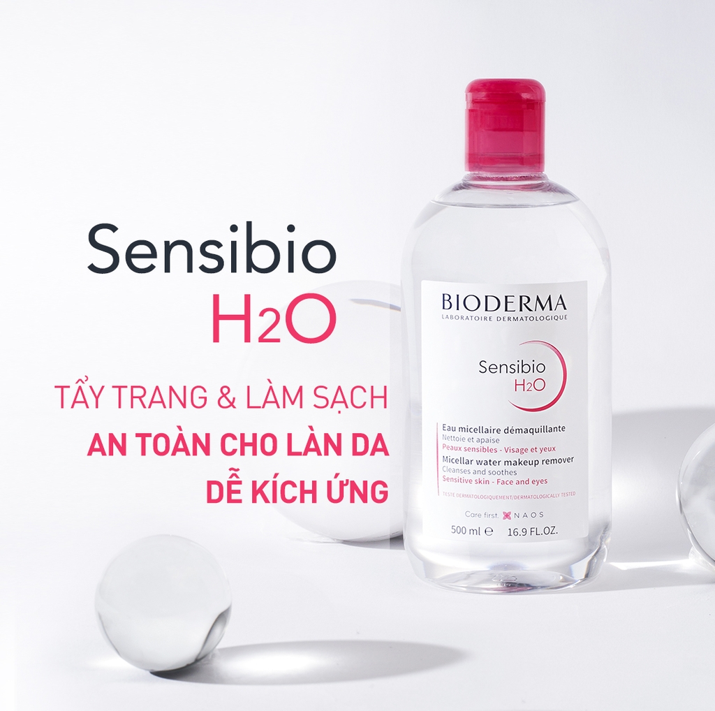 Nước Tẩy Trang Bioderma Sensibio H2O (Hồng)