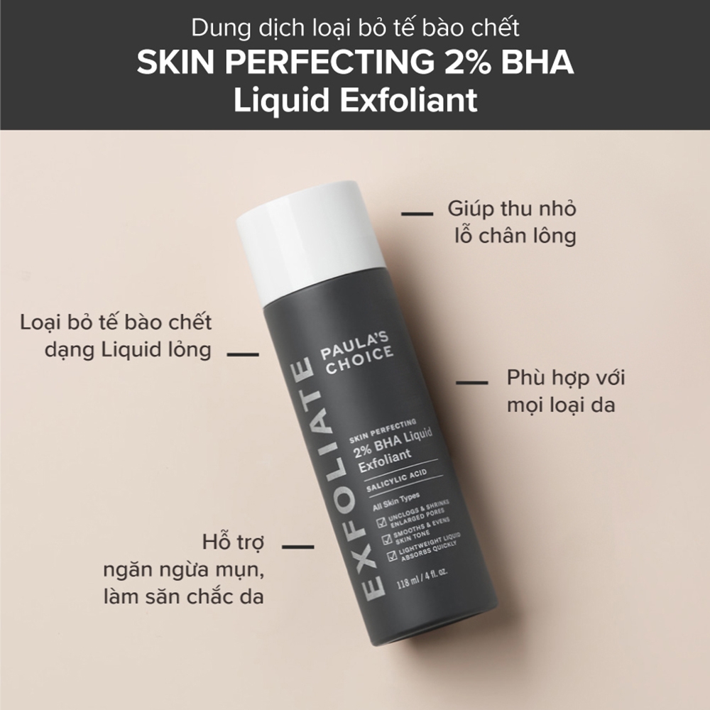 Dung Dịch Tẩy Da Chết Paula’s Choice 2% BHA 30ml Skin Perfecting 2% BHA Liquid