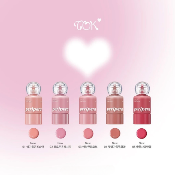 Má Hồng Kem Peripera Syrupy Tok Cheek Mịn Bóng 9g