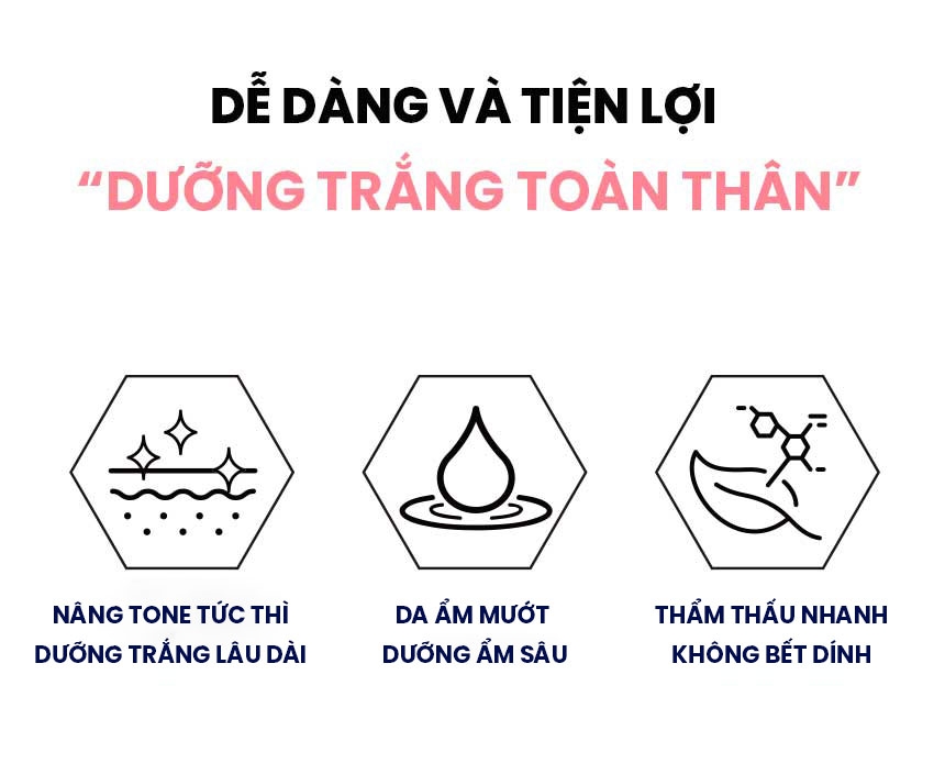 Kem Dưỡng Thể Trắng Da,Nâng Tone Whisis Premium Collagen Whitening Body Lotion