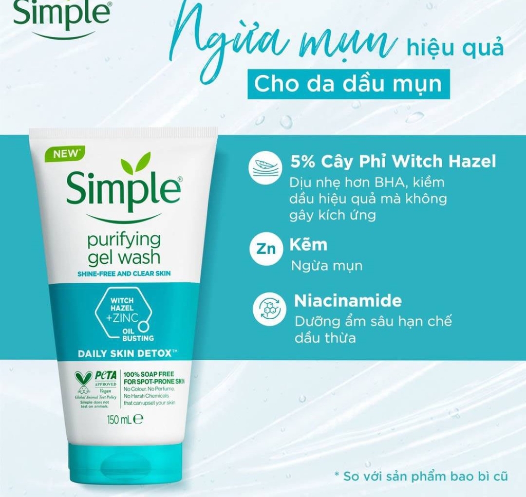 Sữa Rửa mặt Simple Moisturising Facial Wash 150ml