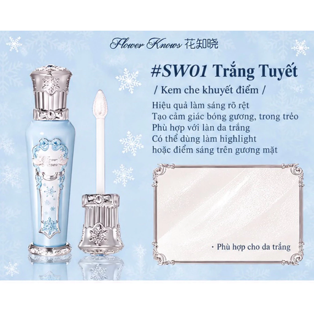 Che Khuyết Điểm Flower Knows Snow White Concealer Liquid