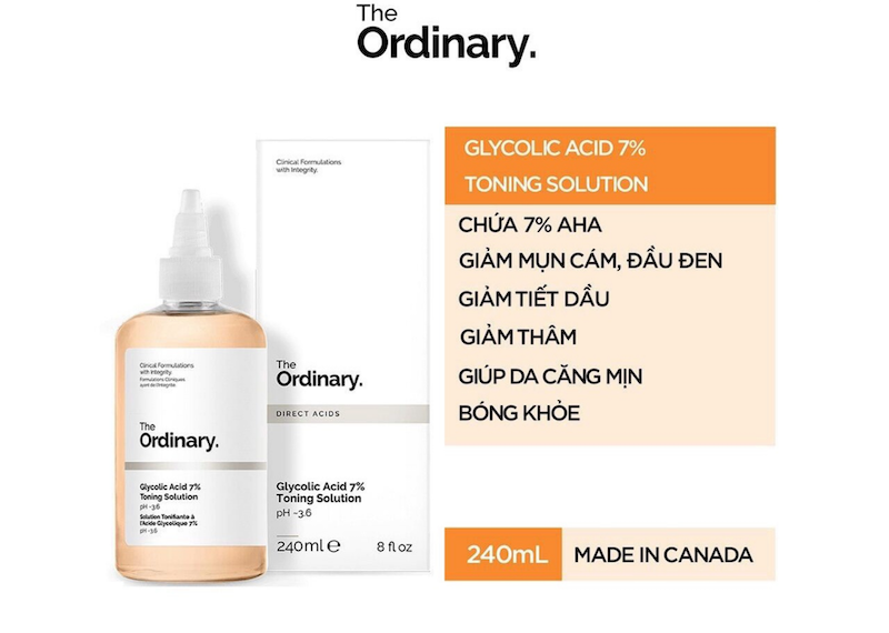 Nước Hoa Hồng Tẩy Da Chết AHA The Ordinary Glycolic Acid 7% Exfoliating Toner