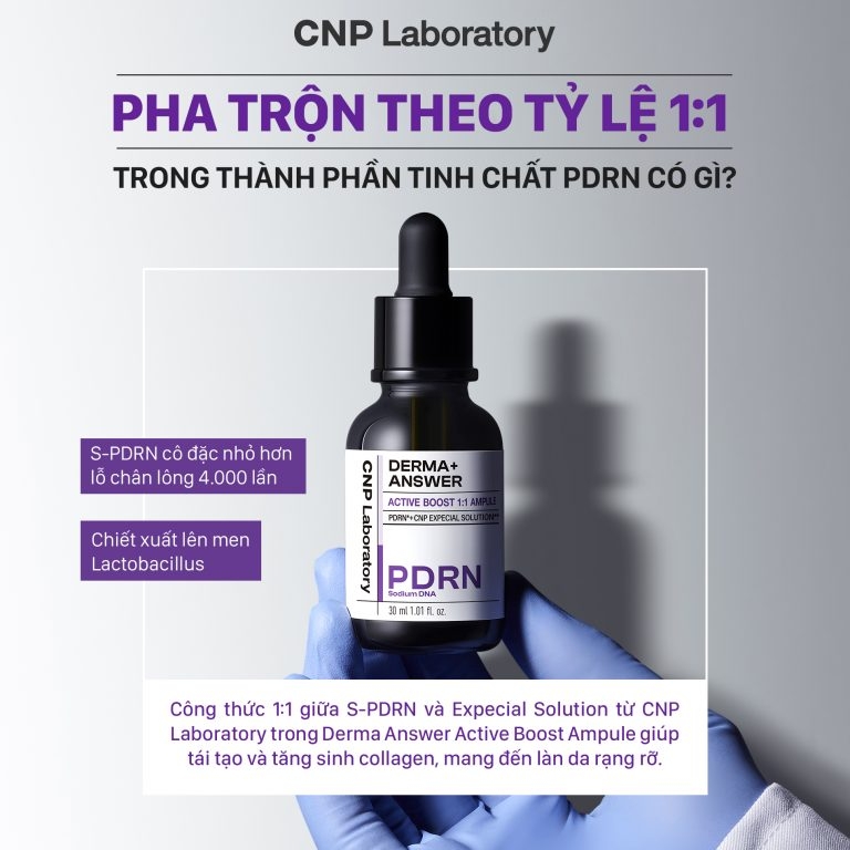 Tinh Chất Serum PDRN Căng Bóng Sáng, Hỗ Trợ Tái Sinh CNP Derma Answer Active Boost Ampule