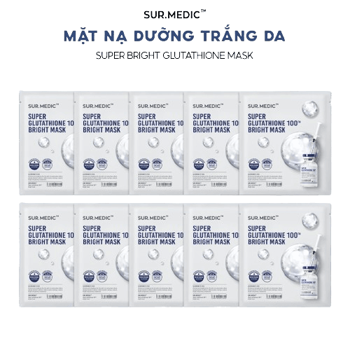 Mặt Nạ Dưỡng Trắng Da Sur.Medic+  Super Gluthathione 100 Bright Mask 30g