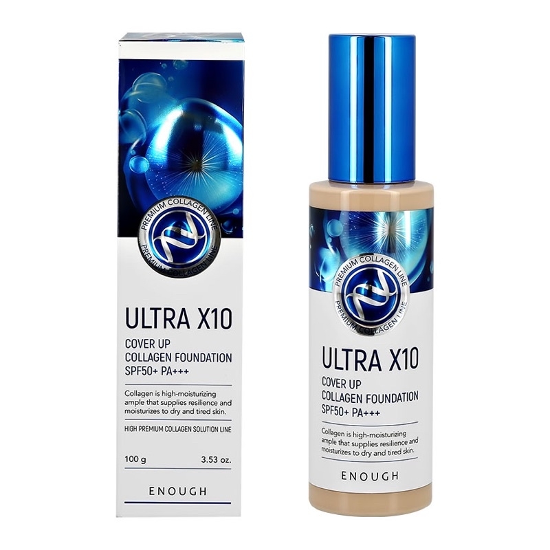 Kem Nền Collagen Ultra X10 Enough Foundation SPF50 100ml