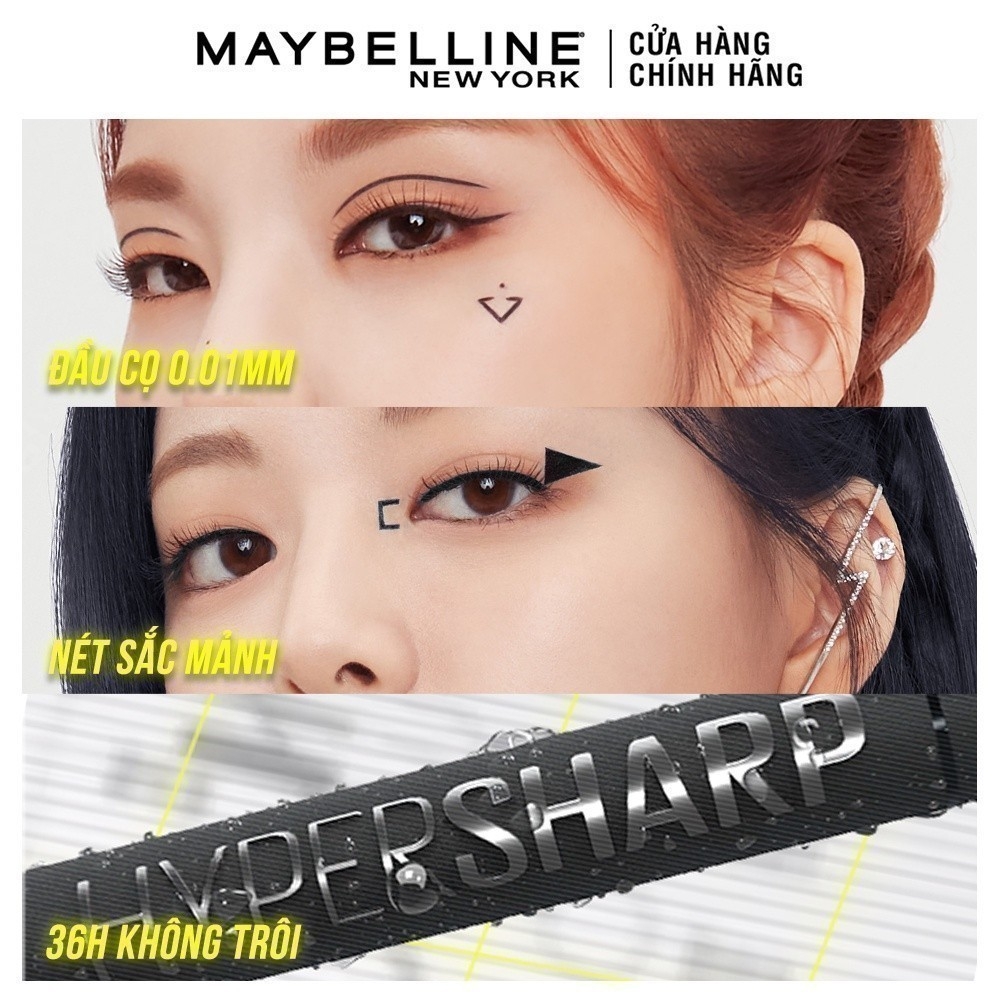 Bút Kẻ Mắt Nước Siêu Sắc Mảnh Maybelline New York Sharp Liner Extreme Không Lem Trôi