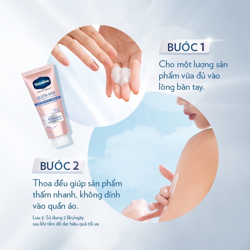 Sữa Dưỡng Thể Vaseline 4X Gluta-Hya Niacinamide Tone-Up