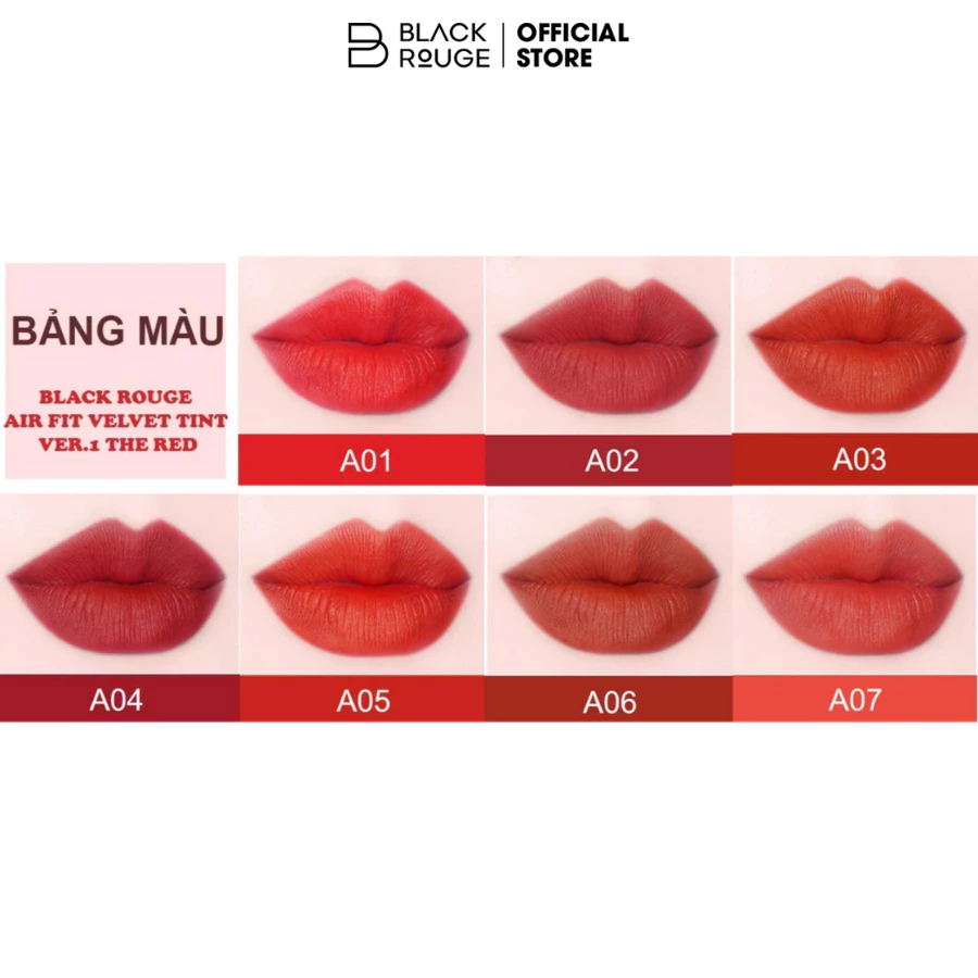 Son Kem Lì Black Rouge  Air Fit Velvet Ver 1 The Red