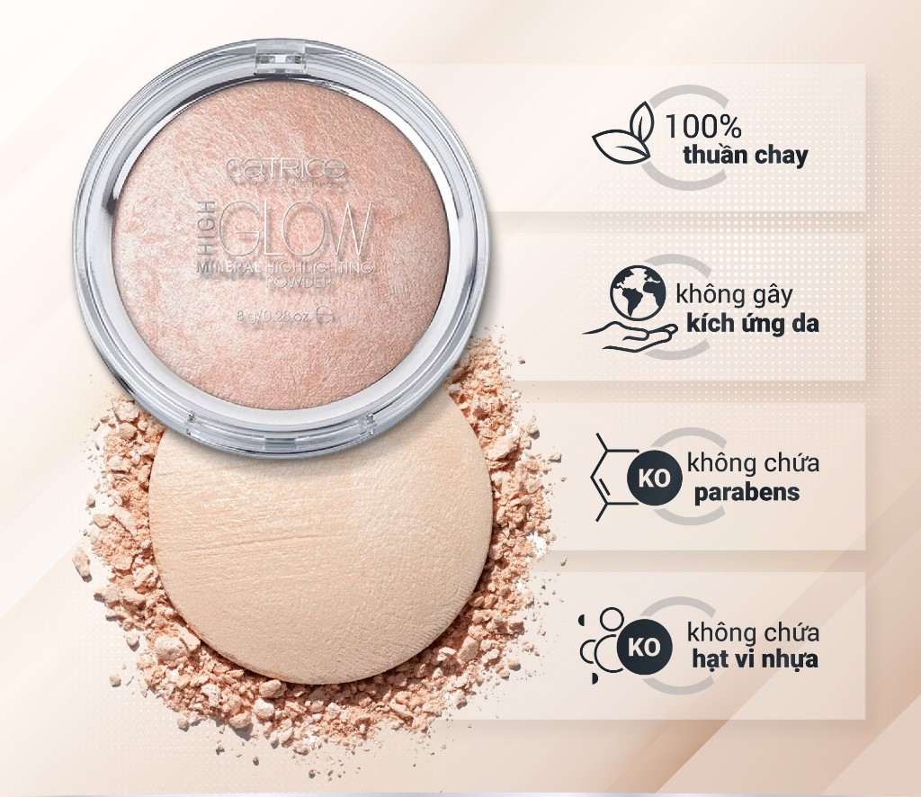 Phấn Bắt Sáng Catrice High Glow Mineral Highlighting Powder