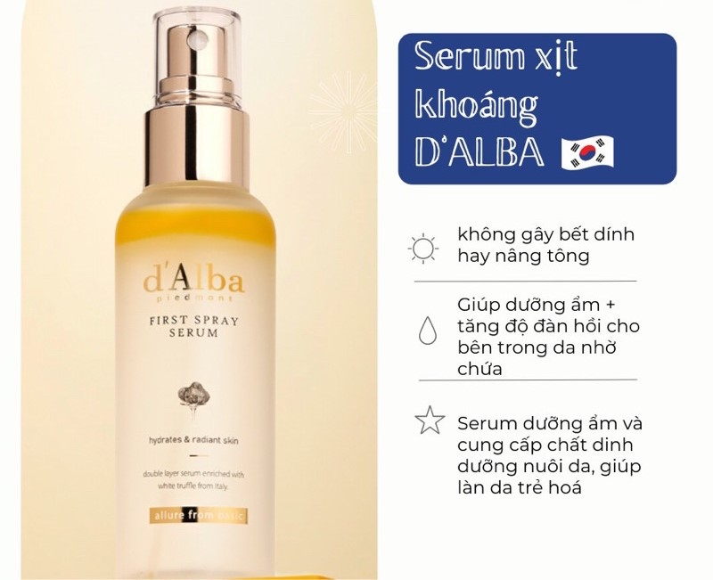 Xịt Khoáng d'Alba White Truffle First Aromatic Spray Serum