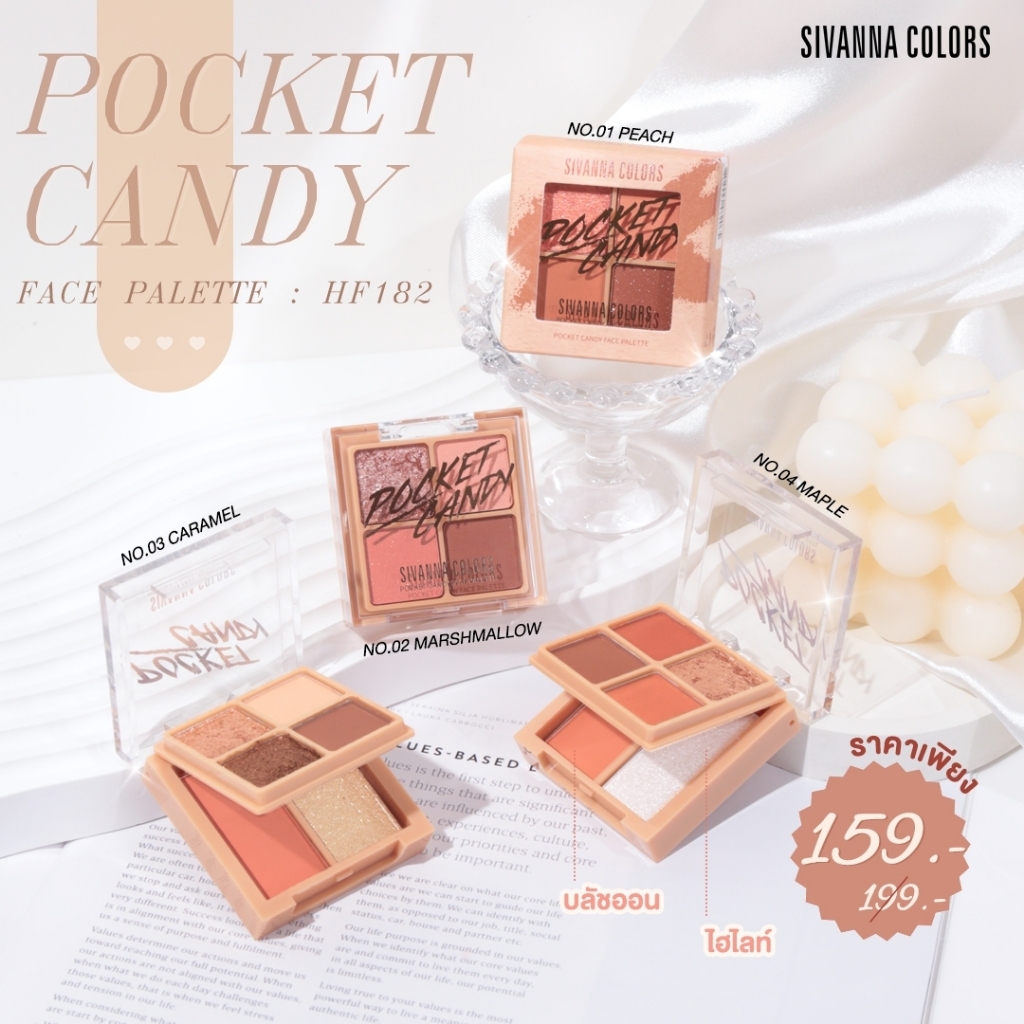 Bảng Phấn Mắt 4 Ô Sivanna Color Pocket Candy Face Palette
