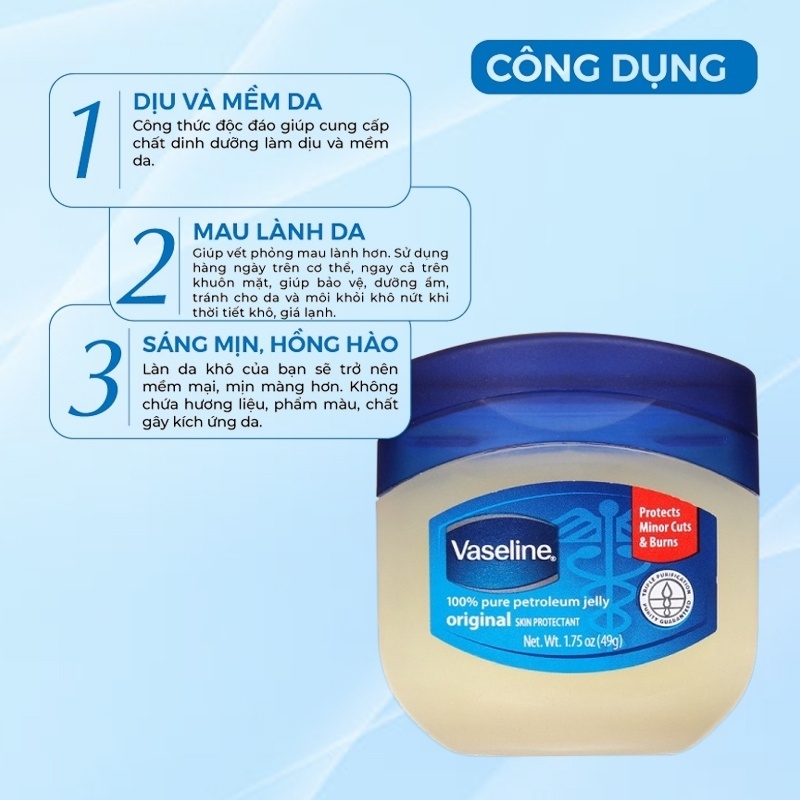 Sáp Dưỡng Ẩm Vaseline Original Healing Jelly 49g Original Healing Jelly