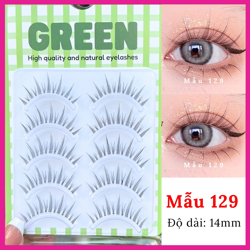 Lông Mi Giả Gân Trong Green