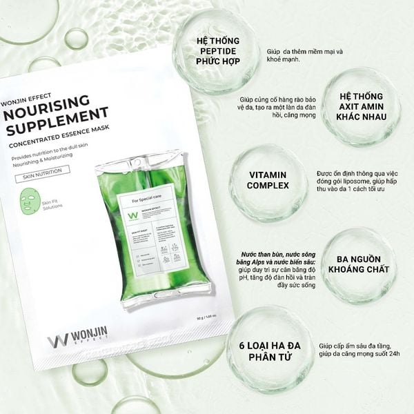 Mặt Nạ Wonjin Phục Hồi Da Effect Nourishing Supplement Concentrated Essence Mask 30g